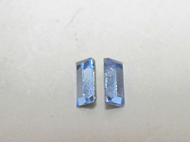 12 pcs. 4x2mm OVAL LIGHT SAPPHIRE (maxima) POINTED BACK PRECIOSA Rhinestones